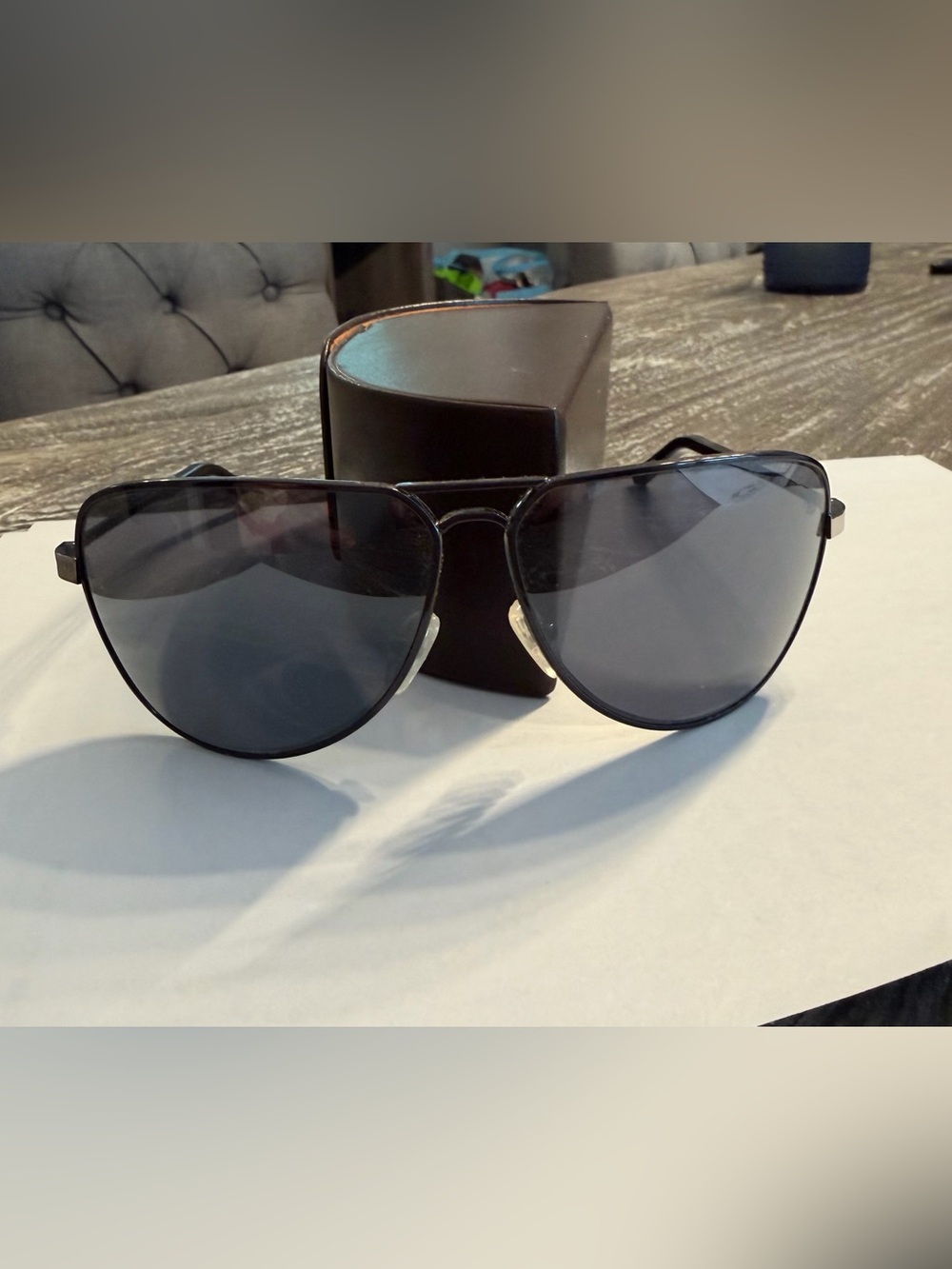 SPY Aviator Sunglasses in Black with Dark Lenses